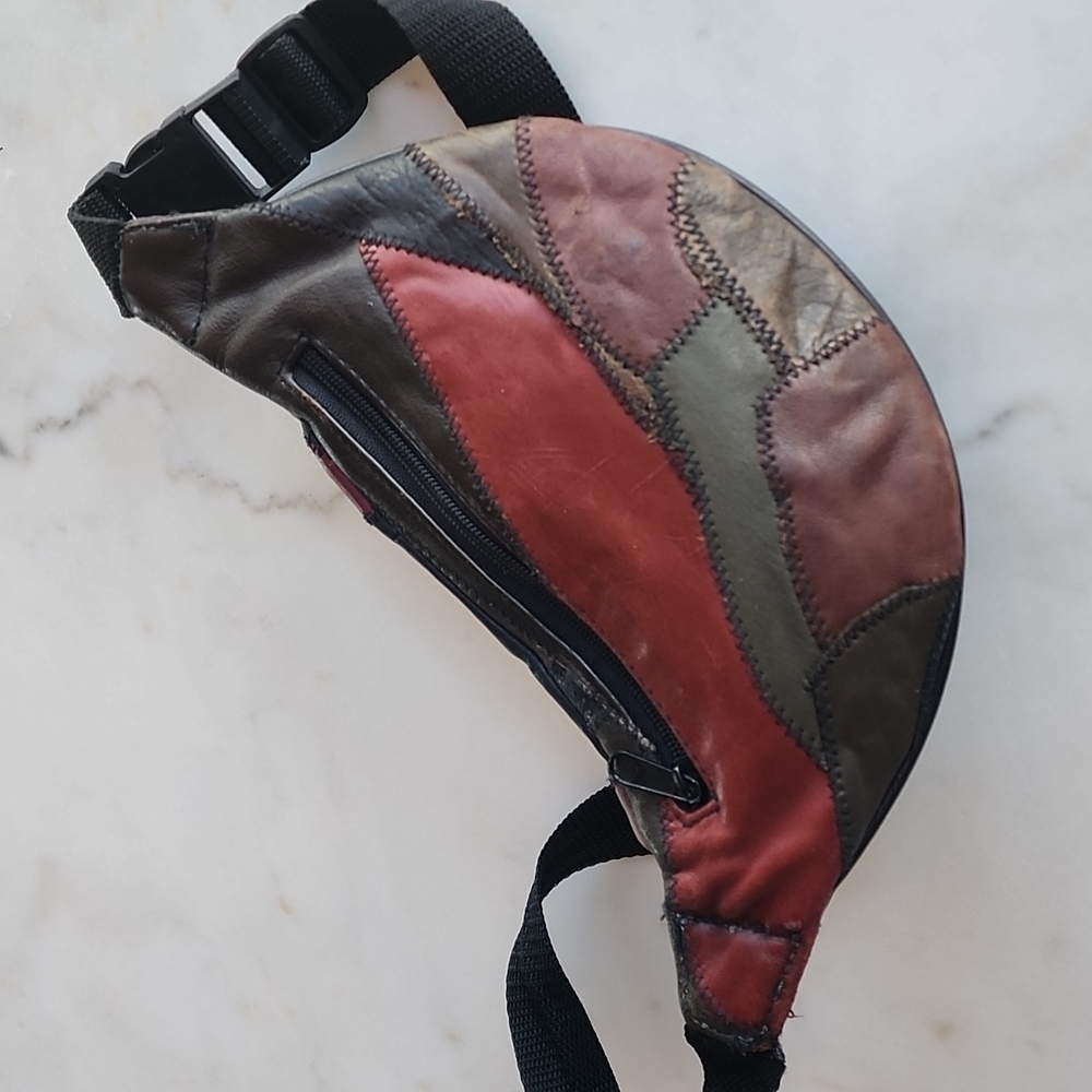 MC Marc Chantal Leather VTG Fanny Pack Multicolor Belt Bag - Picture 3 of 11
